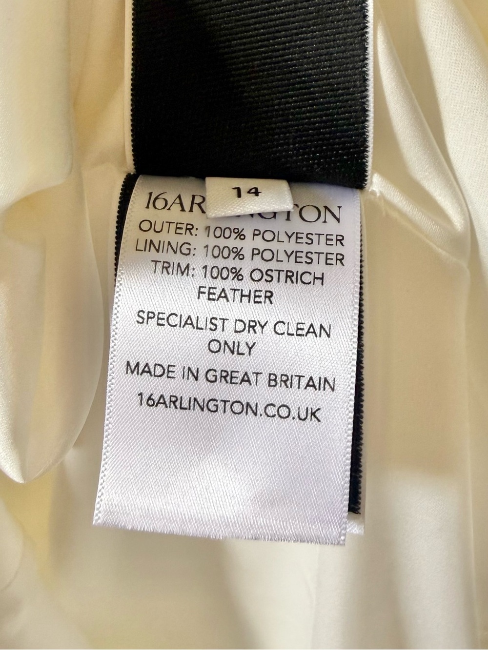🆕 16ARLINGTON Umiko Feather Trim Mini Dress in Ivory Sz 10 US - Picture 8 of 9